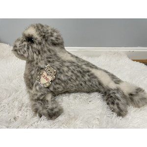 Gund Vintage SEAL Collectors Classics Limited Edition 16" Gray Spotted Plush